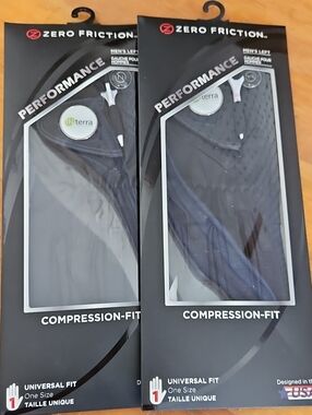 Performance Compression-Fit Golf Glove - Black